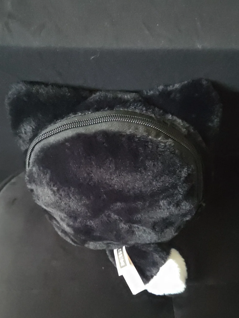 Baby Three Fortune Little Black Cat Zipper Bag